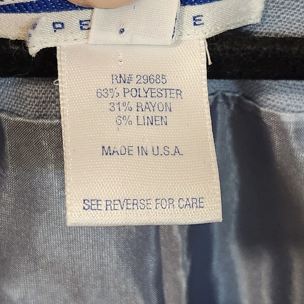 Vintage Pendleton Linen Blend‎ Skirt Blue Womens Size 6 Petite